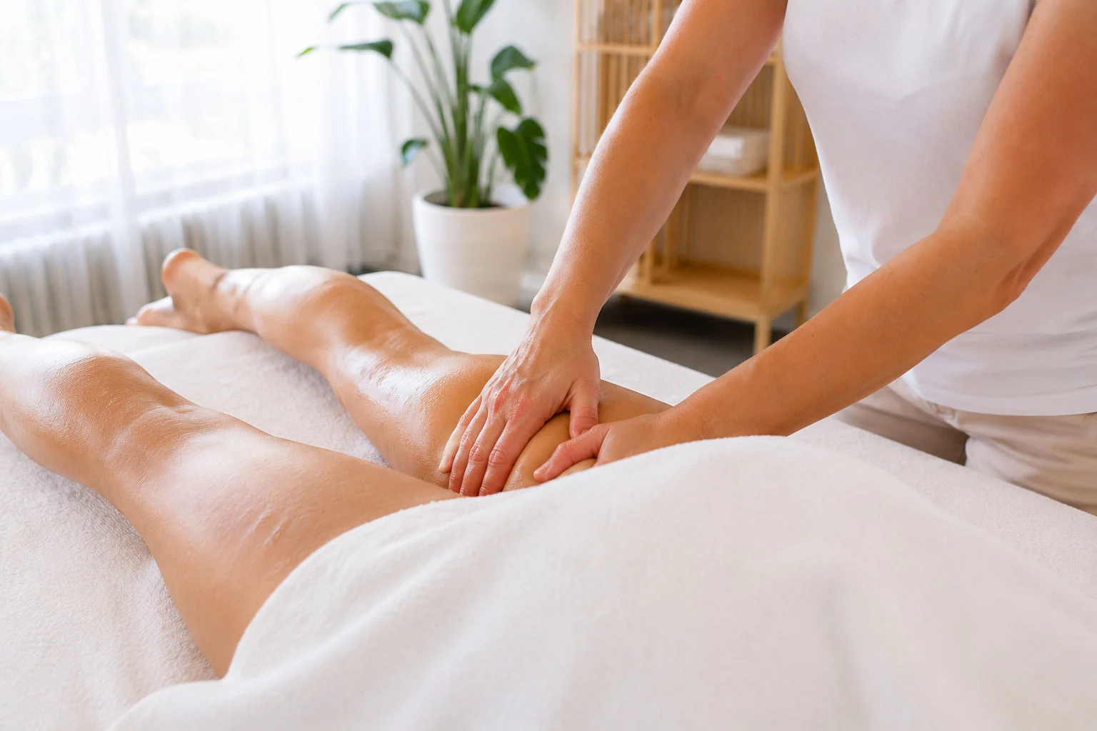 Lymphdrainage mit sanften Handgriffen im Massage Zentrum an der Essanestrasse in Eschen